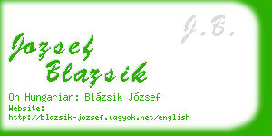 jozsef blazsik business card